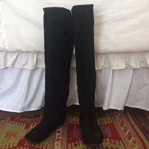 Suede over the knee boots